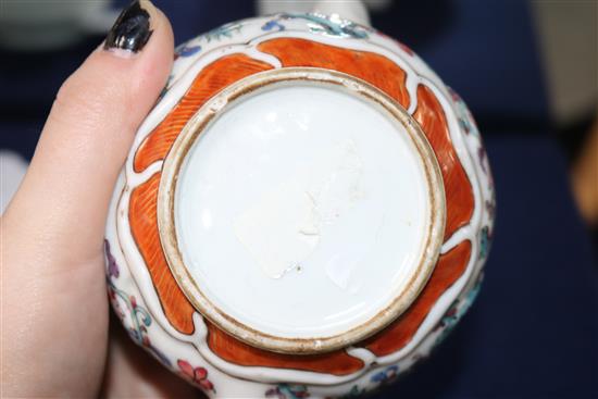 A Chinese Export famille rose teapot and cover, 18th century